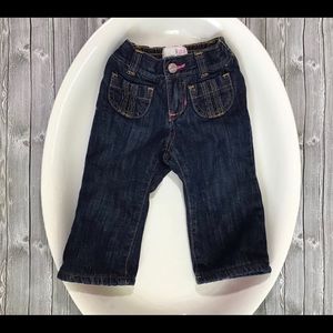 Old Navy girl 12-18 month dark jeans fleece lined